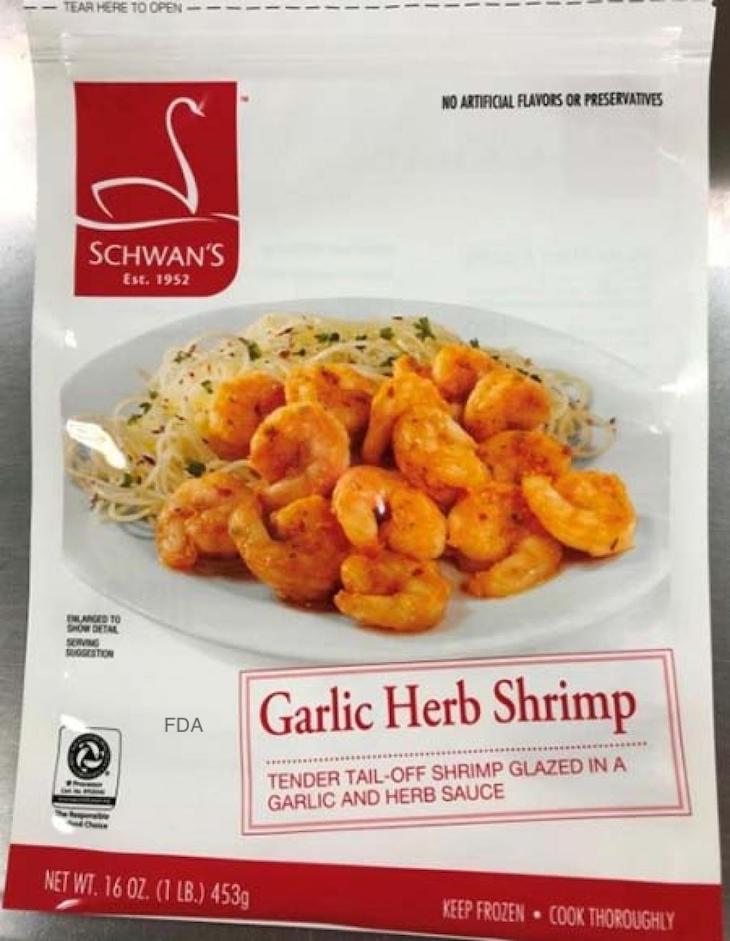 Schwan's Garlic Herb Shrimp Recalled For Allergens