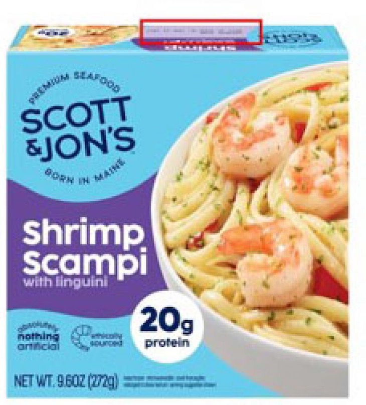 Scott & Jon's Shrimp Scampi With Linguini Recalled For Listeria