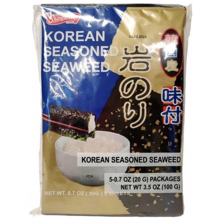 Shirakiku Korean Seasoned Seaweed Recalled For Sesame