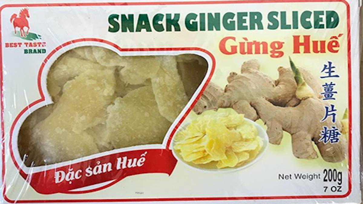 Snack Ginger Recall