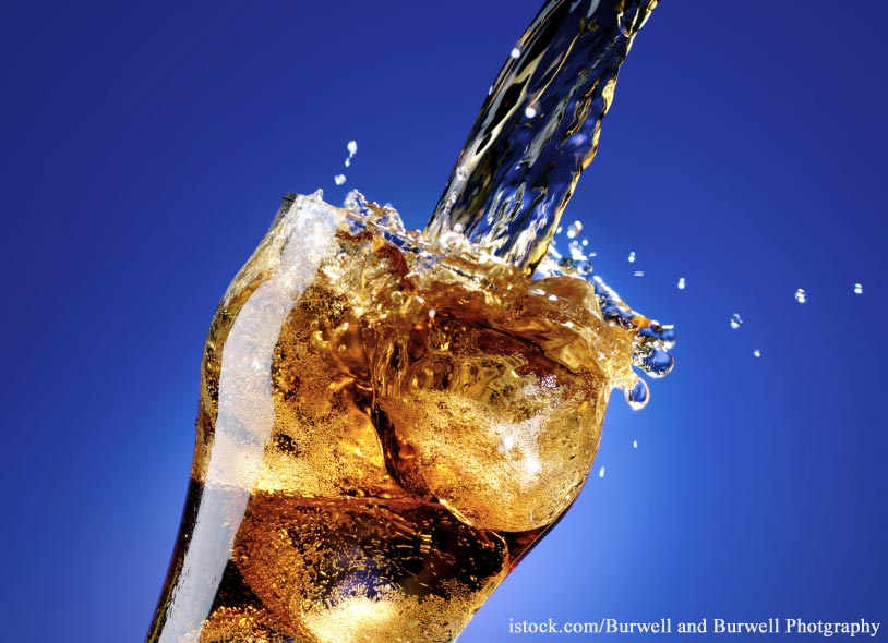 Soft Drink Cola in Glass