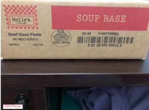 Molly's Kitchen Chicken Base Recall