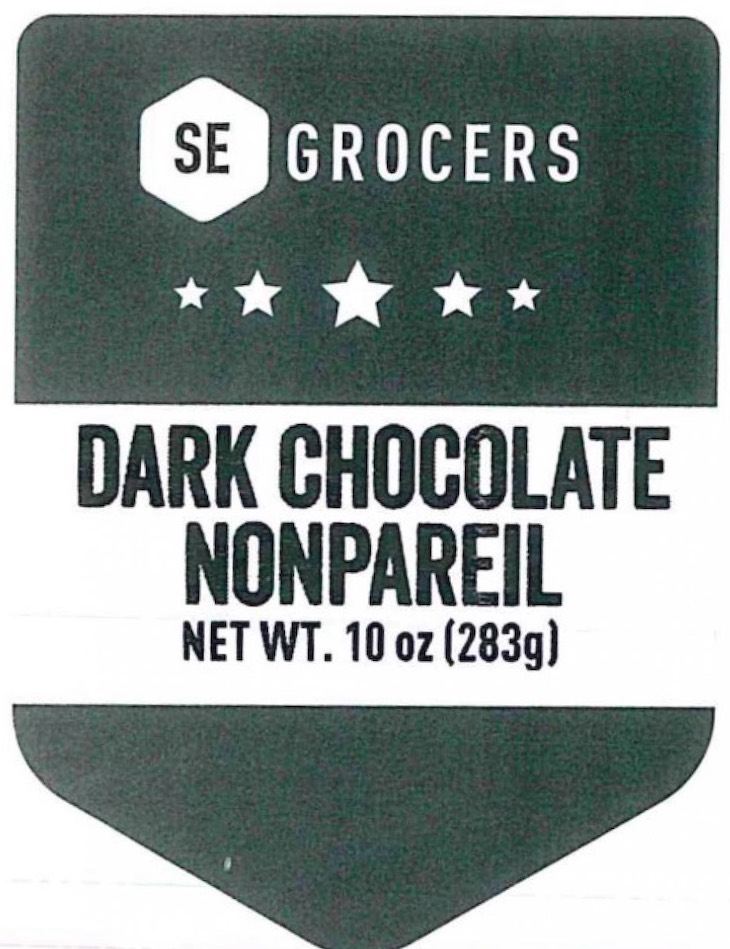 Southeastern Grocers Dark Chocolate Nonpareils Recalled