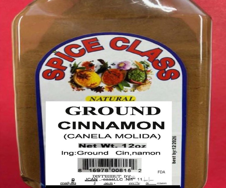 Spice Class Ground Cinnamon Recalled For High Lead Levels