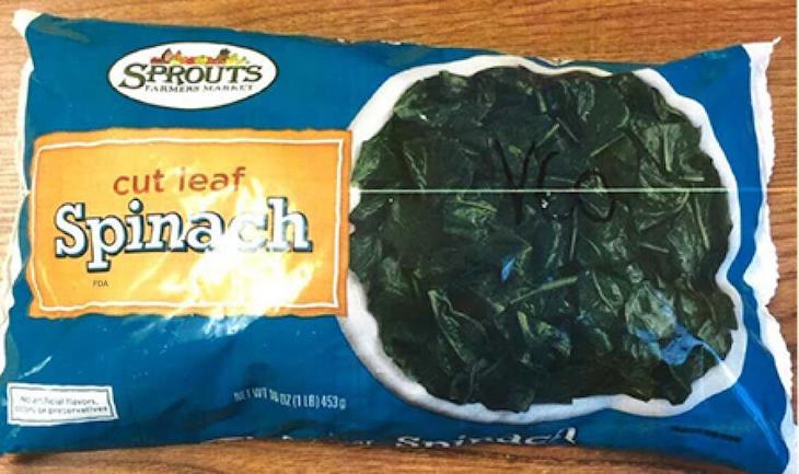 Sprouts Farmers Market Recalls Frozen Spinach For Listeria