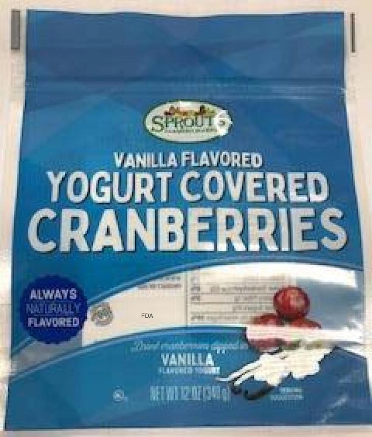 Sprouts Vanilla Yogurt Covered Cranberries Recalled For Allergen