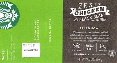 Starbucks Wrap Recall