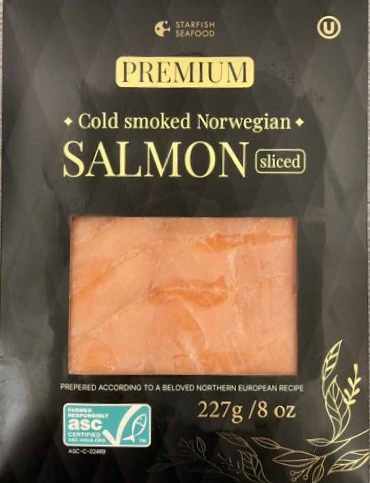 Starfish Cold Smoked Norwegian Salmon Recalled For Listeria