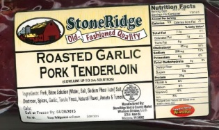 StoneRidge Pork Tenderloin Recall