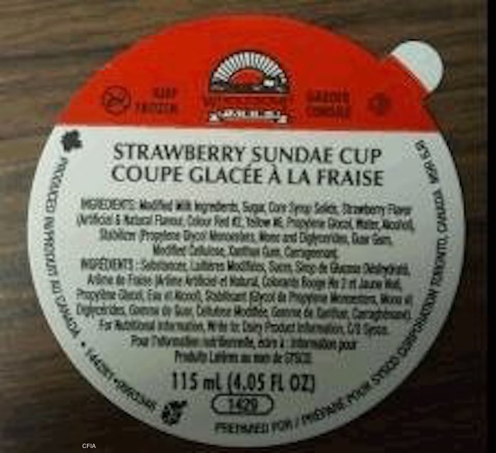 Strawberry Sundae Cup Listeria Recall
