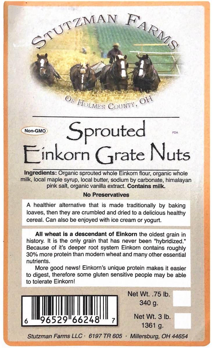 Stutzman Farms Eincorn Products Recalled For Wheat
