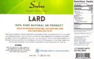 Sulu Organics Pork Lard and Beef Tallow Recalled