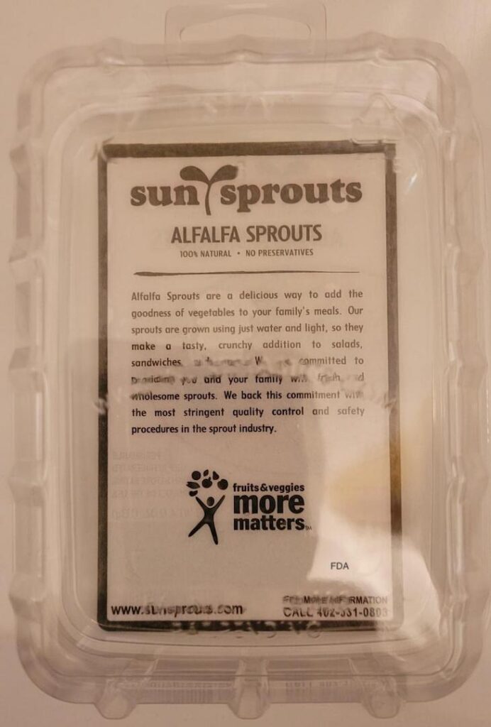 SunSprout Alfalfa Sprouts Recalled For Possible Salmonella