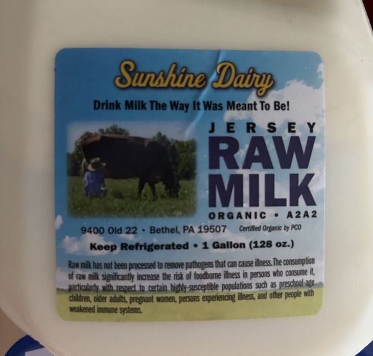 Sunshine Dairy Raw Milk Recalled For Listeria Monocytogenes