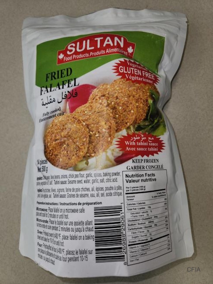 Suntan Fried Falafel with Tahini Recalled For Undeclared Peanuts