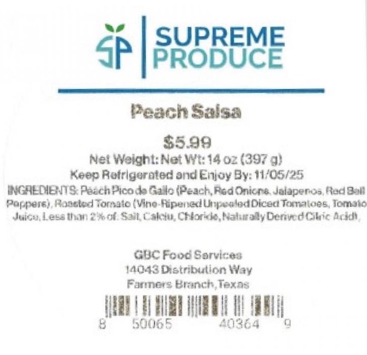 Supreme Produce Peach Salsa Recalled For Possible Listeria 