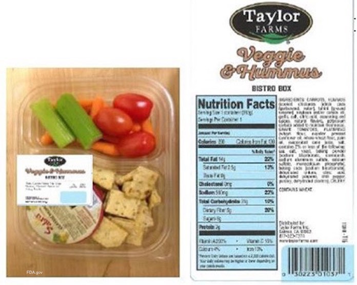 Taylor Farms Snack Tray Recall