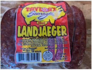 Taylor's Sausage Hot Landjaeger Recalled For Undeclared Soy