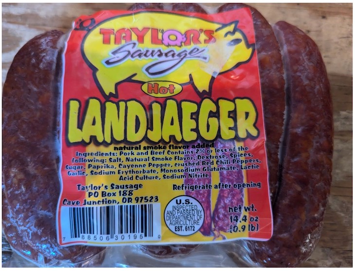 Taylor’s Sausage Hot Landjaeger recalled due to undeclared soy