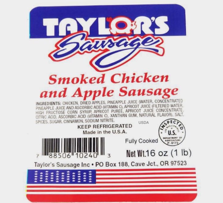 Taylor's Sausage Recalls Ready-to-Eat Products For Allergens 