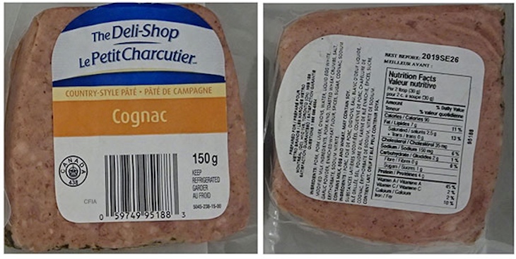 The Deli-Shop Pâtés Recalled in Canada For Possible Listeria