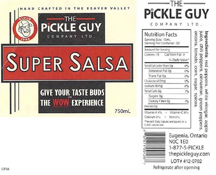 The Pickle Guy Allergens Recall