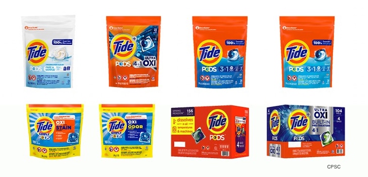 Tide Gain Ace and Ariel Laundry Detergent Packets Recalled