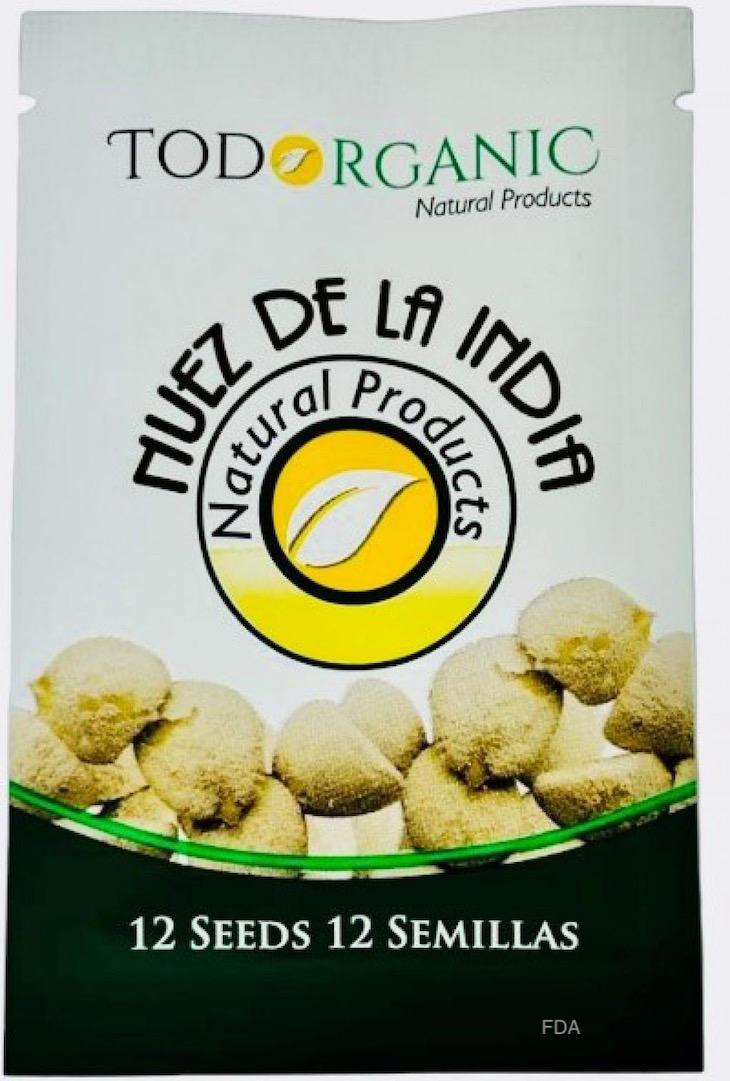 Todorganic Recalls Nuez De La India Seeds For Health Risk