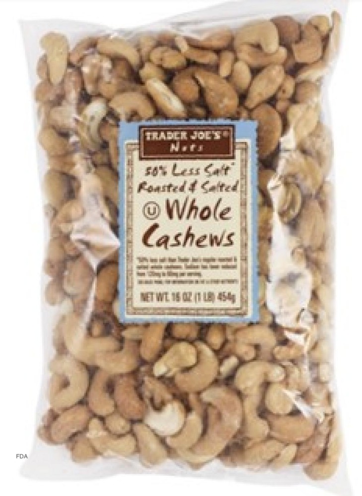 Trader Joe's Roasted Salted Cashews Recalled For Salmonella