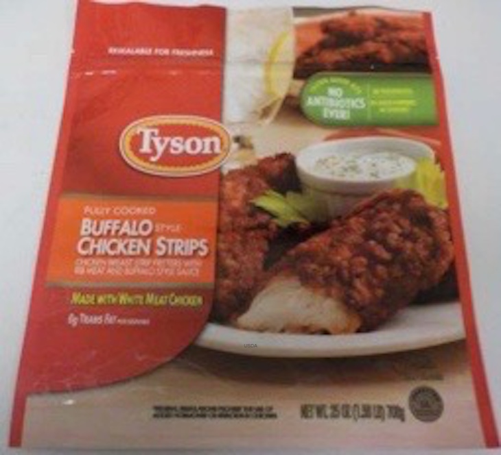 Tyson chicken strips recall