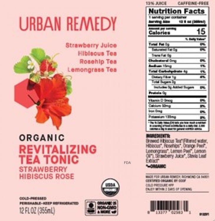 Urban Remedy Strawberry Hibiscus Rose Tea Recalled For Hepatitis A