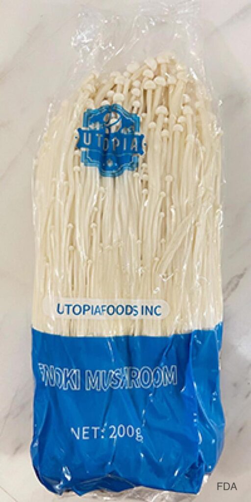 FDA Links Utopia Foods Enoki Mushrooms to Listeria Outbreak 