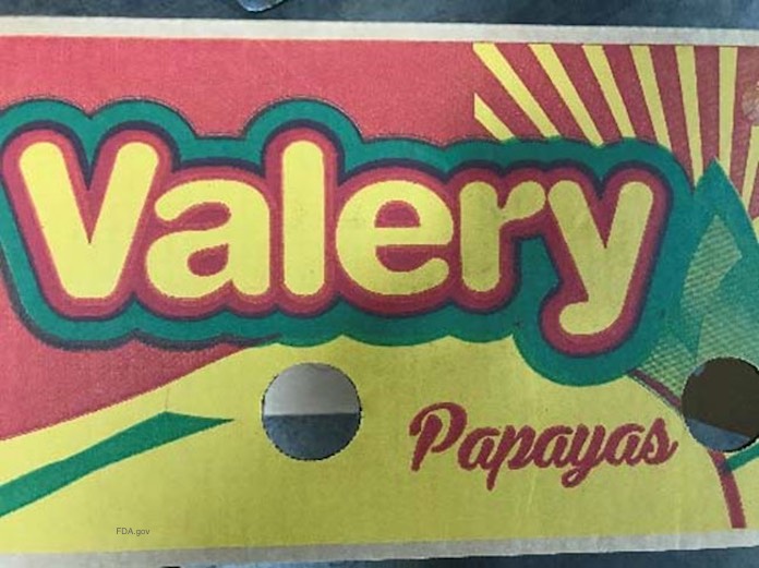 Valery Papayas Salmonella Recall