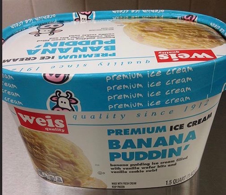 Weis Banana Puddin Ice Cream Allergen Recall