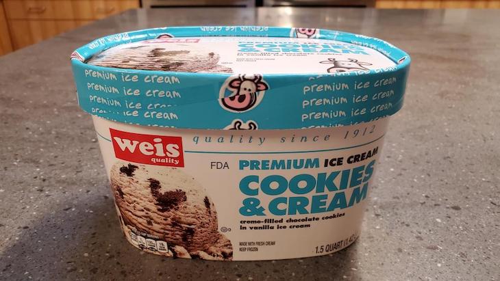 Weis Quality Cookies and Cream Ice Cream Recalled For Foreign Material