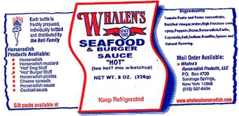 Whalen's Seafood & Burger Sauce Recall