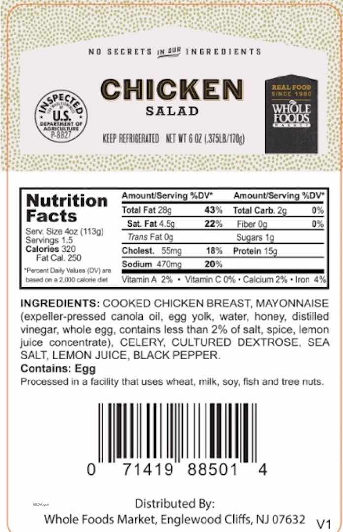 Whole Foods Chicken Salad Recall