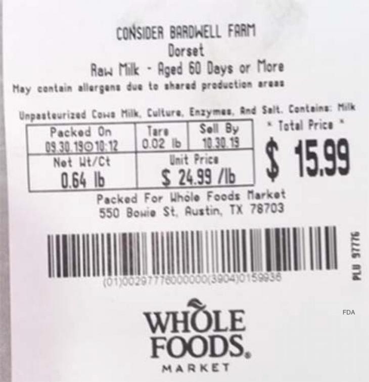 Whole Foods Dorset Cheese Recalled For Possible Listeria