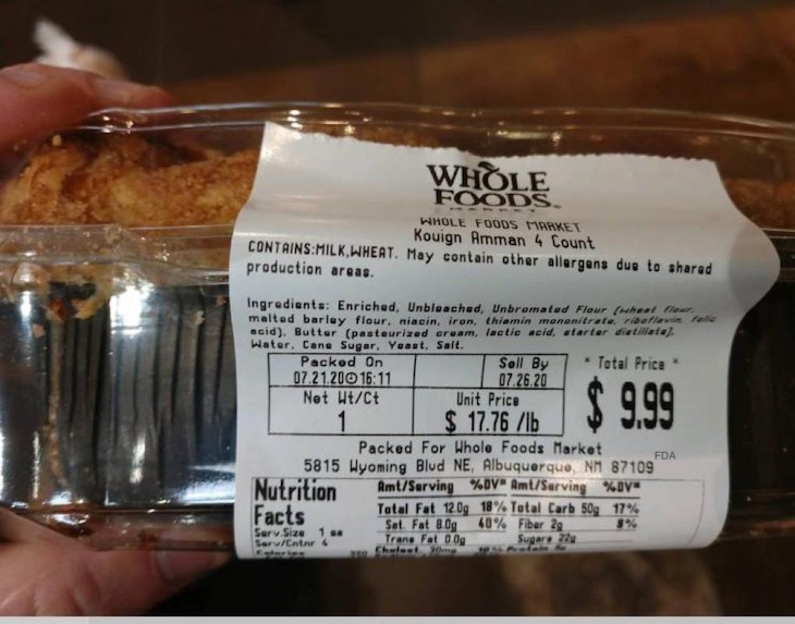 Whole Foods Kouign amann Pastries Recalled For Undeclared Egg