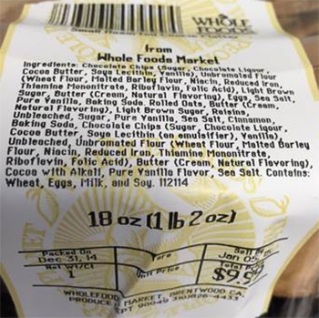 Whole Foods Market Cookie Platter Recall