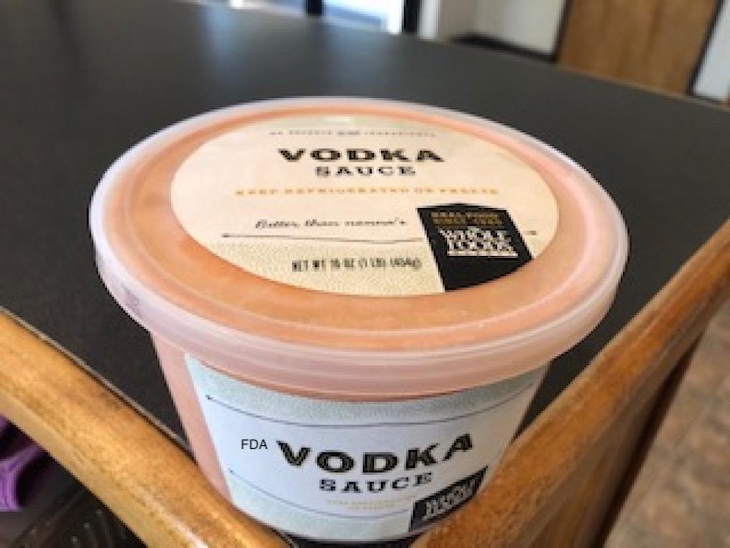 Whole Foods Market Vodka Sauce Recalled For Undeclared Milk