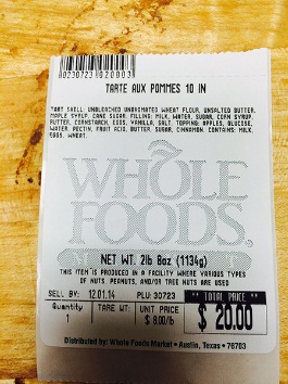 Whole Foods Tarte Aux Pommes Recall