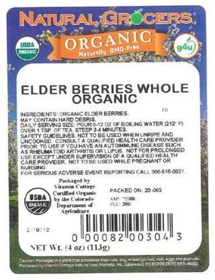 Organic Whole Elderberries Recalled For Possible Salmonella
