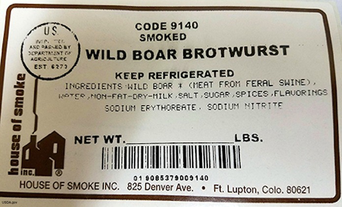 Wild Boar Bratwurst Recall