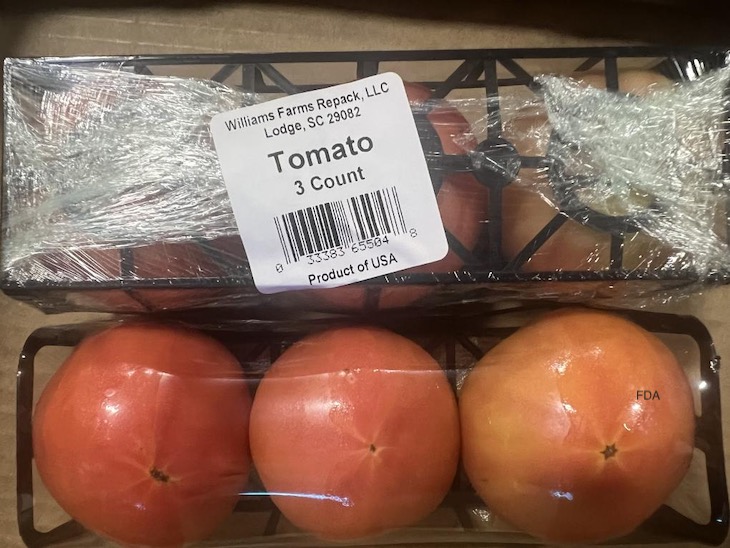 Williams Farms Repack Tomatoes Recalled For Salmonella