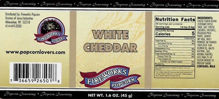 Williams Sonoma and Fireworks Popcorn Seasoning Recalled