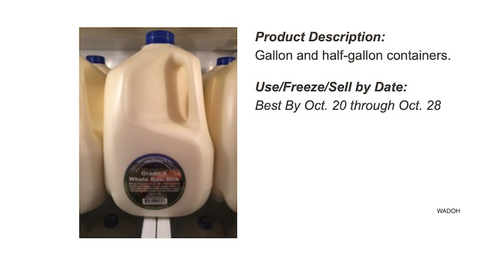 Williams Valley Family Farm Raw Milk Recalled For E. coli Contamination