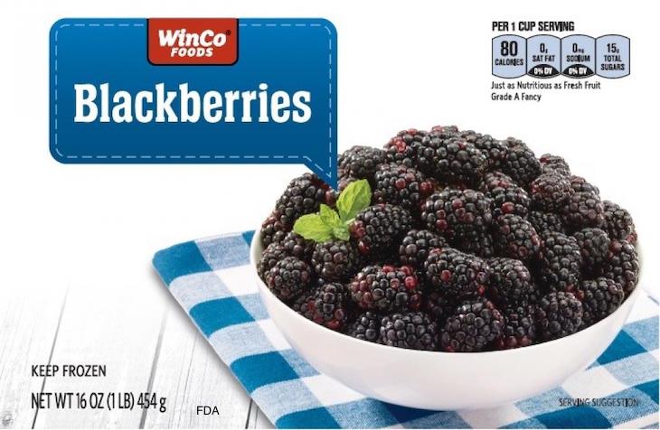 WinCo Foods Frozen Blackberries and Berry Blend Recalled For Norovirus