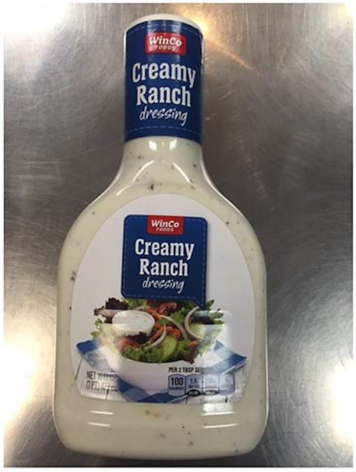 WinCo Ranch Dressing Recalled for Undeclared Egg