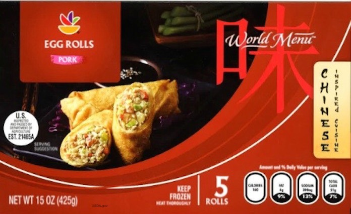 World Menu Egg Roll Recall